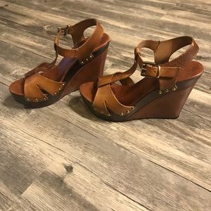 Carvela Kurt Geiger Tan Platform Wedge Sandal